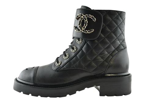 chanel new quilted leather combat boots